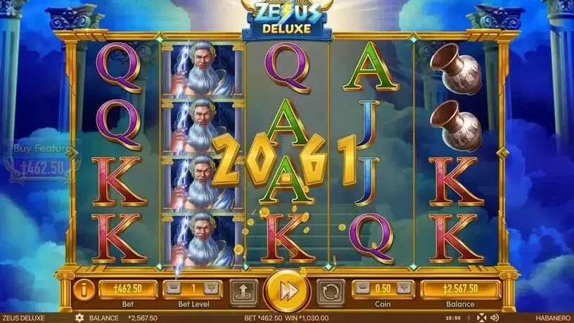 Zeus Deluxe slot screenshot 4