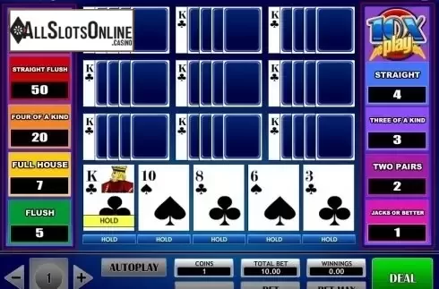 Game Screen. 10x Play Poker (iSoftBet) from iSoftBet