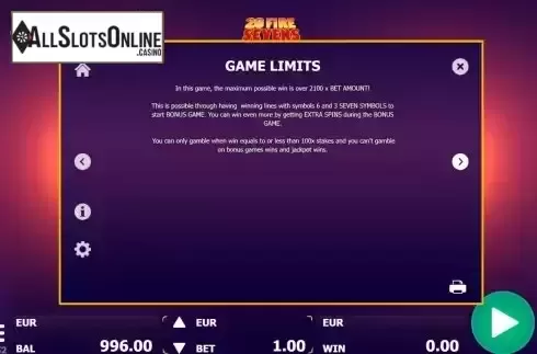 Game Features screen 2