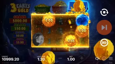 3 Carts of Gold: Hold and Win slot screenshot 3
