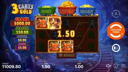 3 Carts of Gold: Hold and Win slot screenshot 2