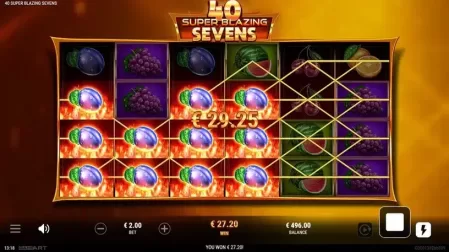 40 Super Blazing Sevens slot screenshot 2