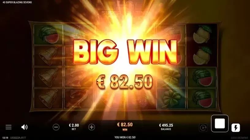 40 Super Blazing Sevens slot screenshot 4