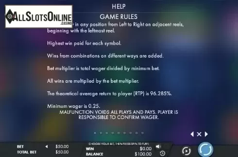 Paytable 1. 8 Bit Intruders from Genesis