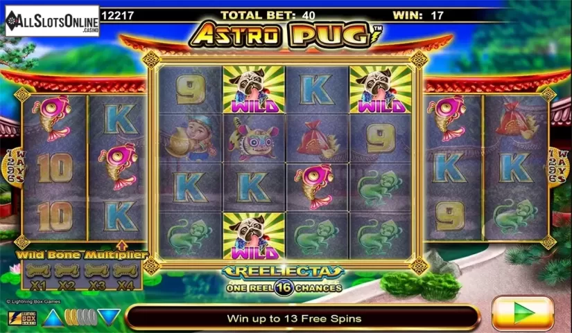 Win screen. Astro Pug from Lightning Box