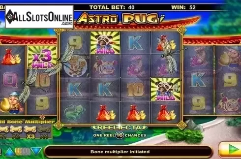 Multiplier win screen. Astro Pug from Lightning Box