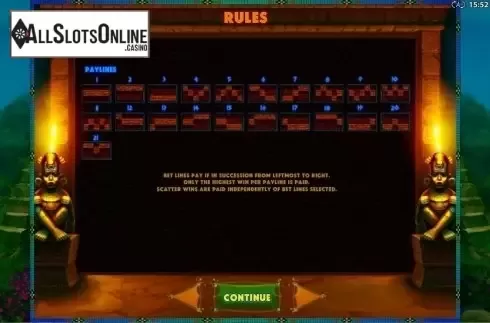 Screen4. Aztec Empire from Playson