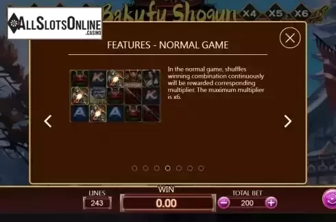 Shuffle winning screen