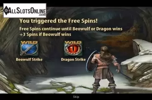 Free spins. Beowulf (Quickspin) from Quickspin