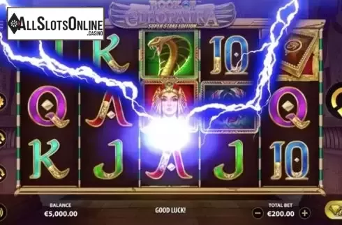 Reel Screen 2. Book of Cleopatra Super Stake Edition from StakeLogic