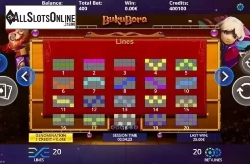 Paylines. Buku Bora from DLV