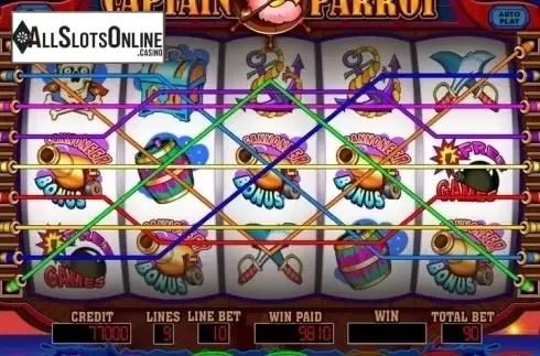 Reel Screen. Captain Parrot from Octavian Gaming