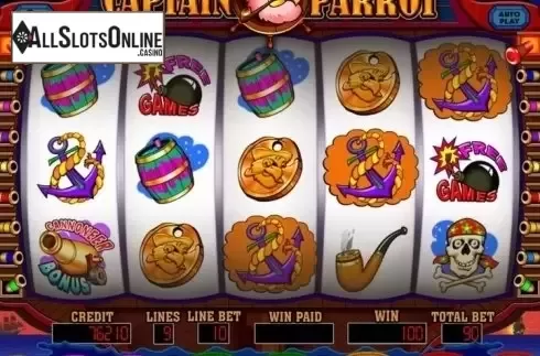 Reel Screen. Captain Parrot from Octavian Gaming