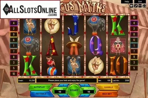 Reel Screen. Circus Icons from Platin Gaming