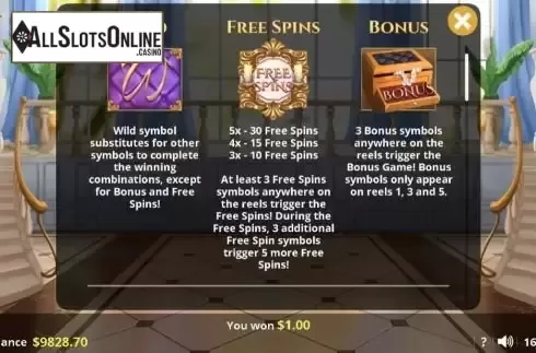 Features screen. Cuddles & Co. from Lady Luck Games
