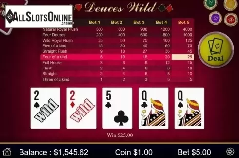 Win Screen 4. Deuces Wild (Mobilots) from Mobilots