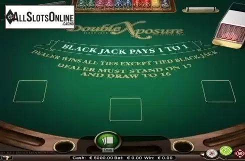 Game Screen. Double Exposure Blackjack Professional Series High Limit from NetEnt