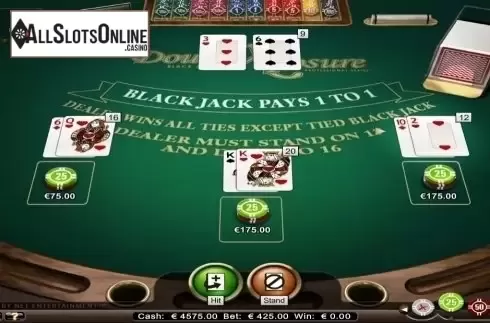 Game Screen. Double Exposure Blackjack Professional Series High Limit from NetEnt
