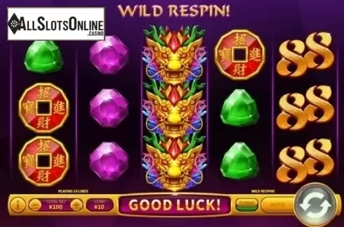 Respin Screen. Dragon Gems (Shen Long Bao Shi) from Skywind Group