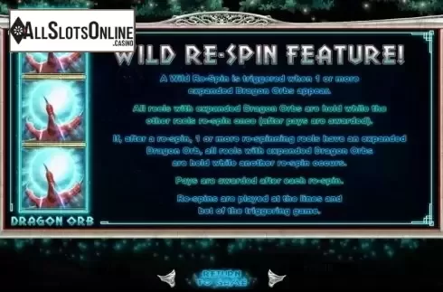 Respin Wild. Dragon Orb from RTG