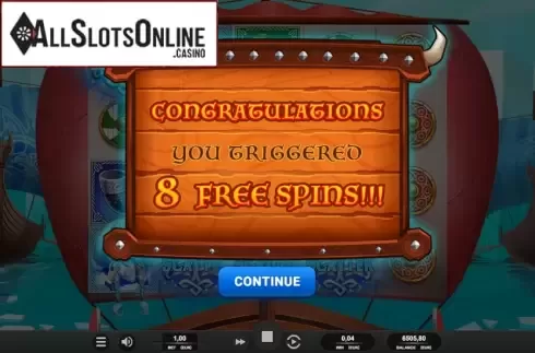 Free Spins Start Screen. Erik the Red from Relax Gaming