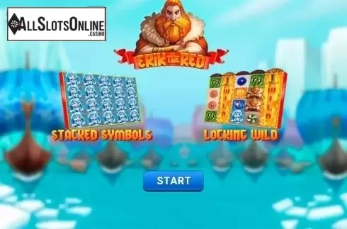 Intro screen. Erik the Red from Relax Gaming