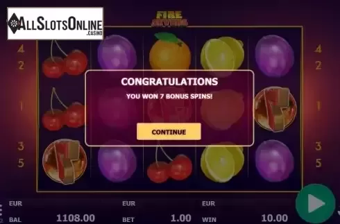 Free Spins Win Screen