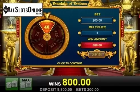Bonus Wheel. Fountain of Fortune (Merkur) from Merkur