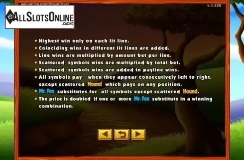 Game Rules. Foxy Fox from GMW