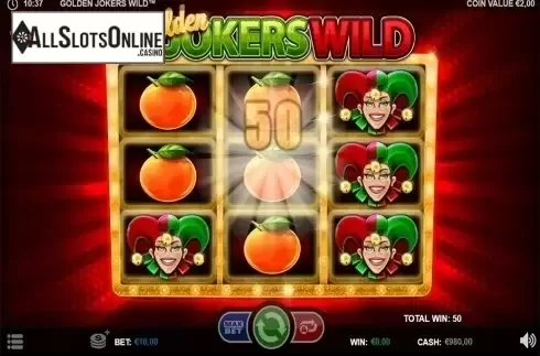 Win screen. Golden Jokers Wild from Betsson Group