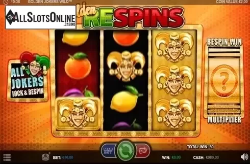 Respin screen 1. Golden Jokers Wild from Betsson Group