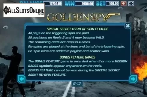Features 1. Golden Spy from Allbet Gaming