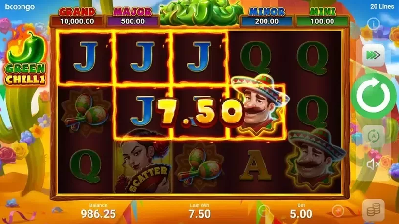 Green Chilli slot screenshot 2