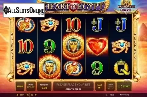 Reel Screen. Heart of Egypt from Greentube