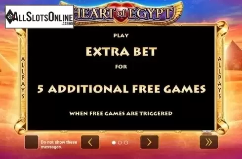 Start Screen. Heart of Egypt from Greentube