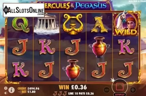 Win Screen 1. Hercules and Pegasus from Pragmatic Play