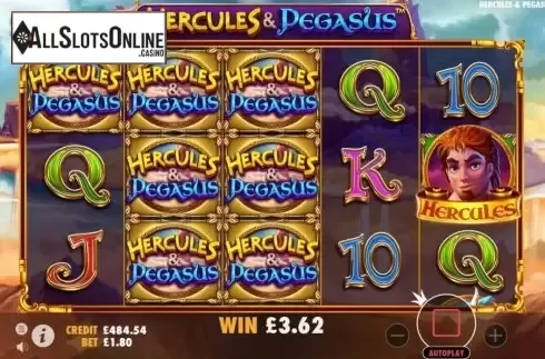 Win Screen 2. Hercules and Pegasus from Pragmatic Play