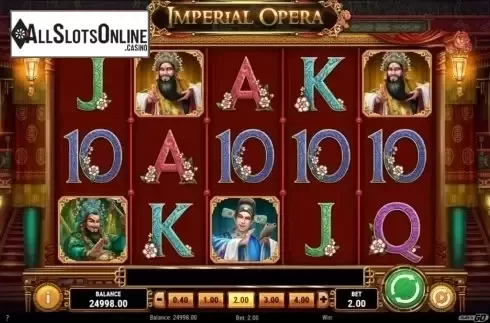 Game Workflow screen. Imperial Opera from Play'n Go