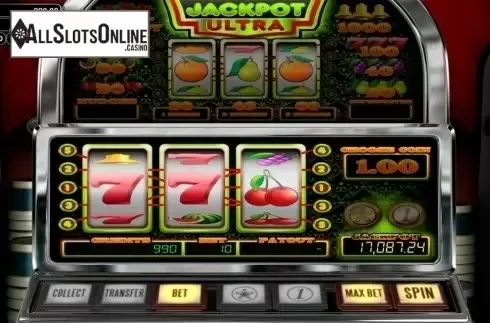Game Workflow screen. Jackpot Ultra from Betsoft