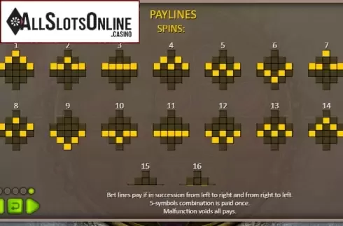 Paytable 4. Kailash Mystery from Booongo