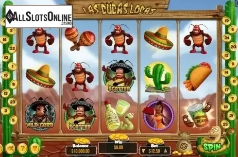 Game Workflow screen. Las Cucas Locas from Pariplay