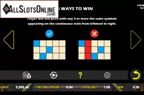 Paytable 3. Long Men Treasure from Aspect Gaming