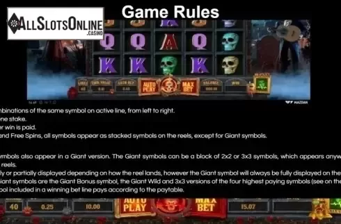 Game Rules. Los Muertos (Wazdan) from Wazdan