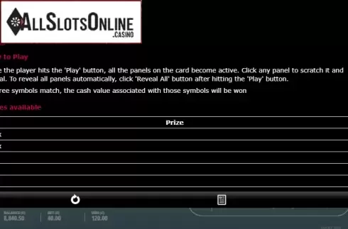 Paytable 1. Lucky Day - Christmas (gamevy) from gamevy