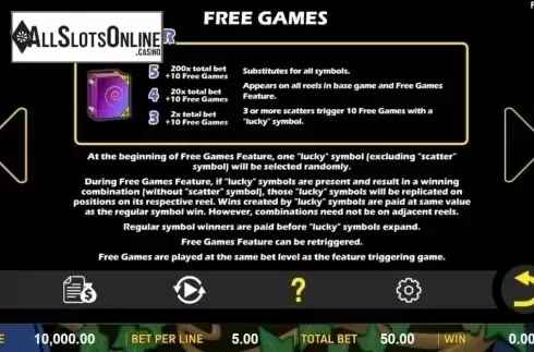 Features. Lucky Legend from Aspect Gaming