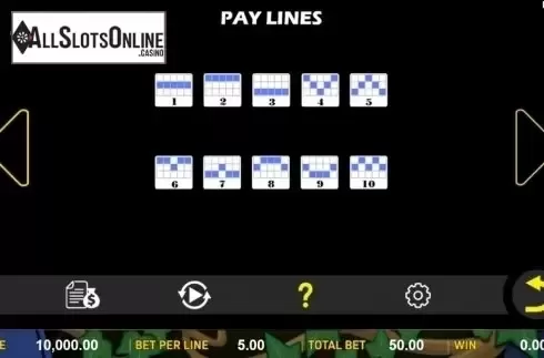 Paylines. Lucky Legend from Aspect Gaming