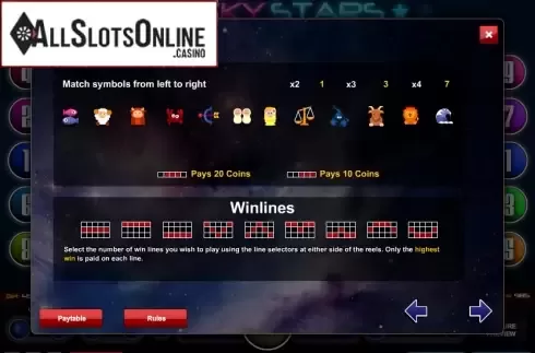 Screen2. Lucky Stars (1X2gaming) from 1X2gaming