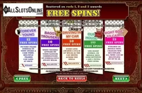 Paytable 2. Madness House of Fun from Ash Gaming