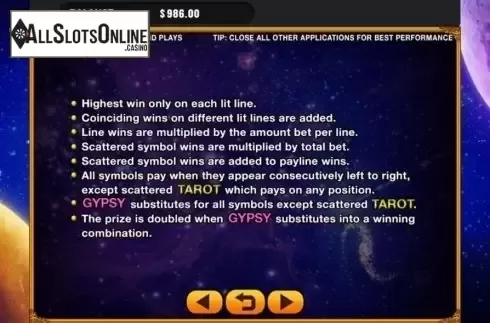 Game Rules. Magic Signs from GMW
