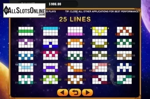 Paylines. Magic Signs from GMW